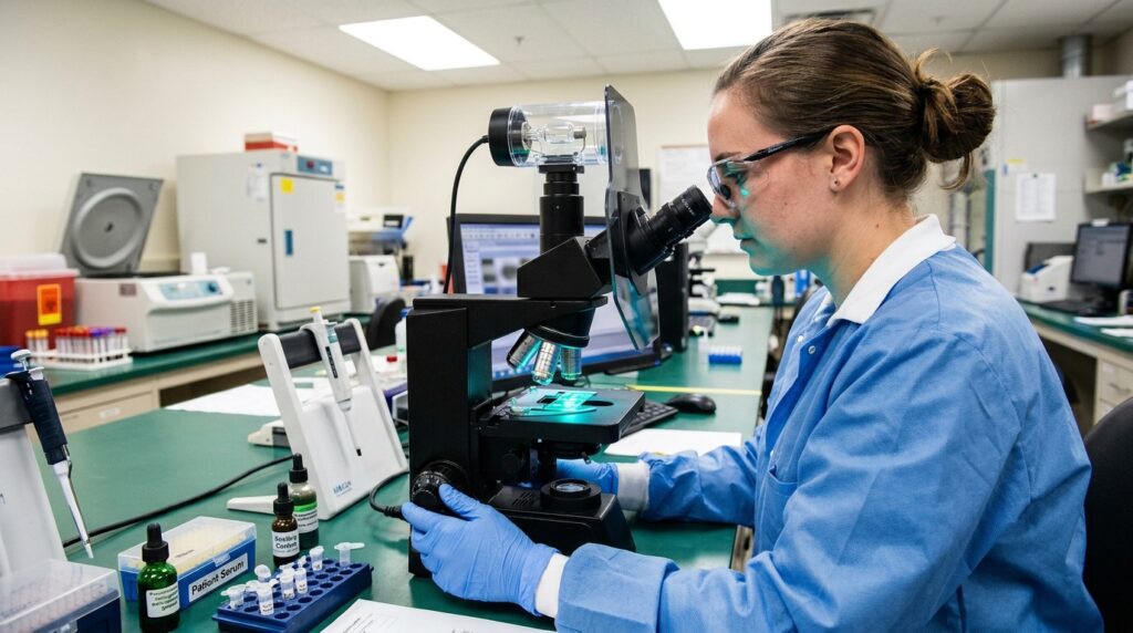 Blood-sample-testing-in-lab