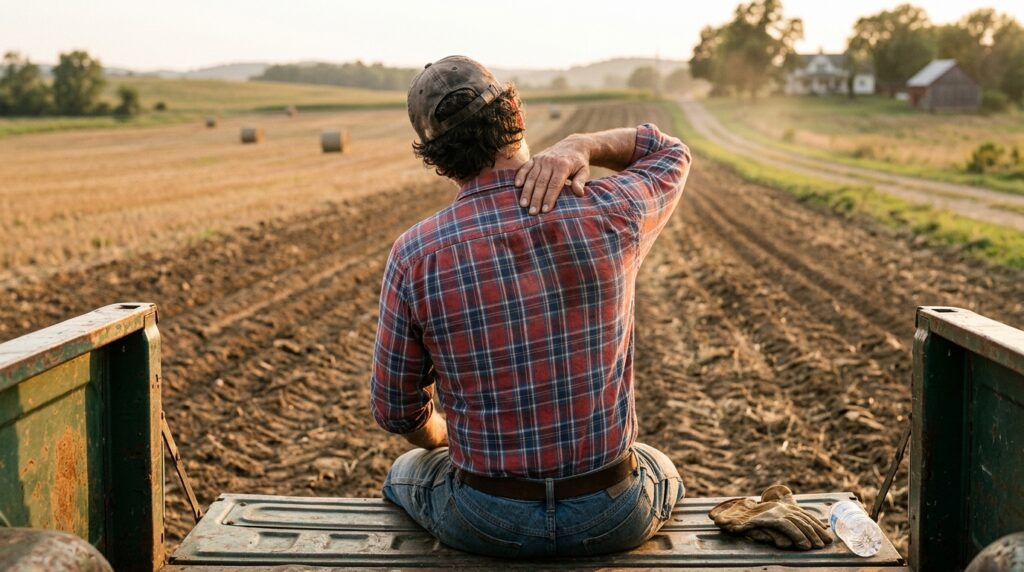 Farmer-resting-after-work