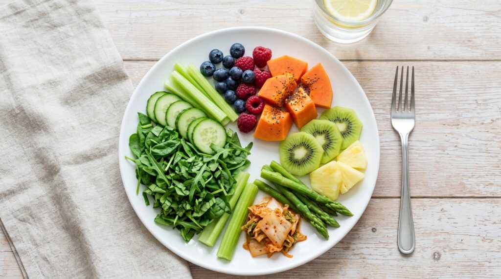 Fresh-vegetables-and-fruits-plate