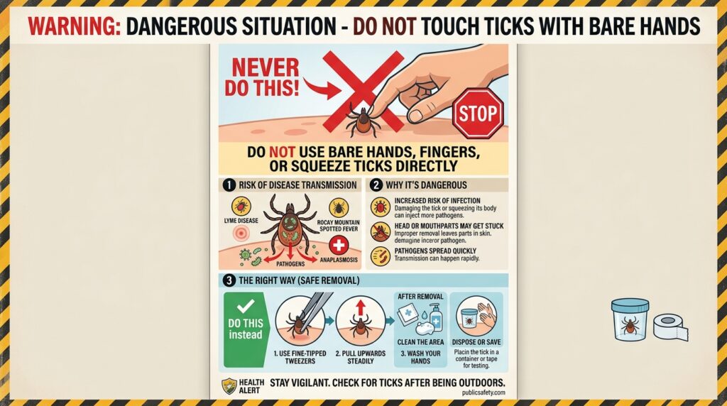 Graphic-warning-about-touching-ticks
