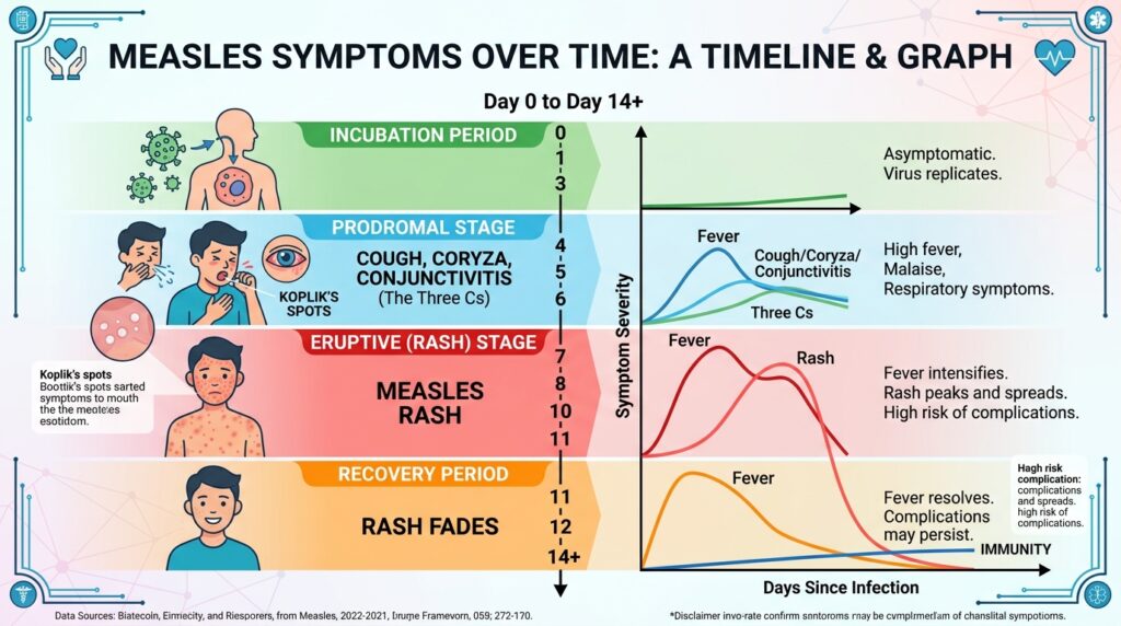 Measles-symptoms-over-time-graph