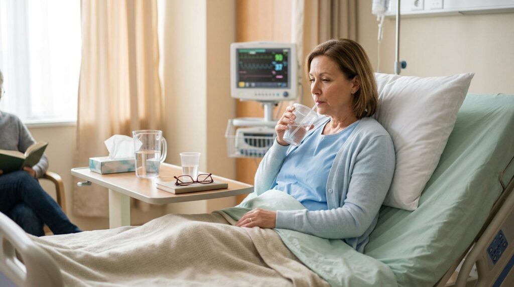 Patient-resting-and-hydrating