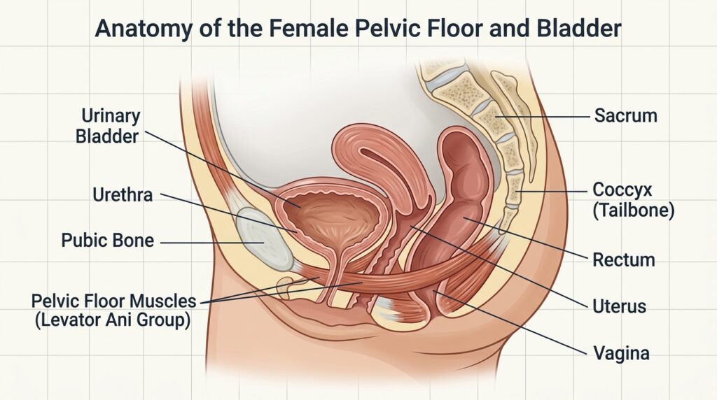 Pelvic-muscle-bladder-structure