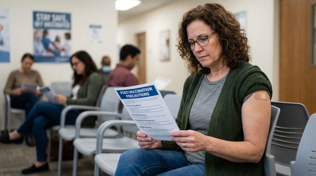 Person-reading-vaccination-notice