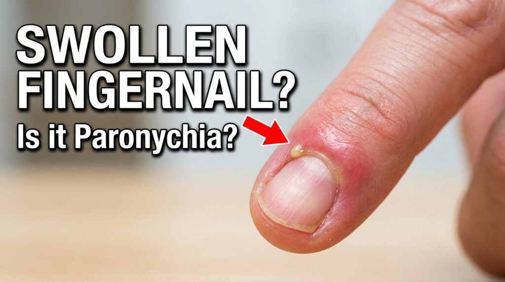 a-red-swollen-finger-on-the-side-of-one's-fingernails