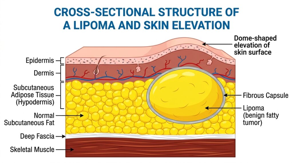 the -cross-sectional-structure-of-a- lipoma
