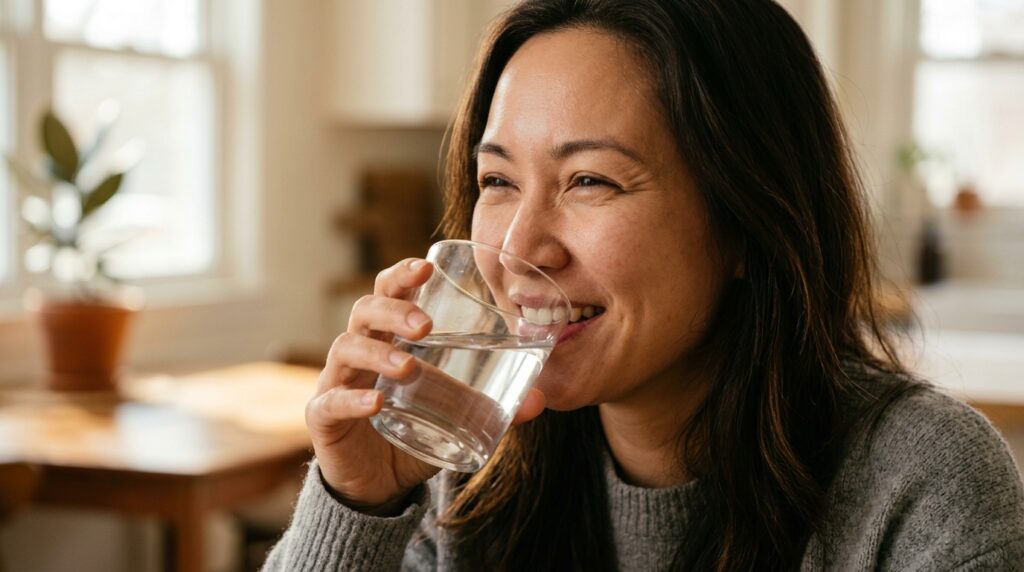a-person-drinking-water