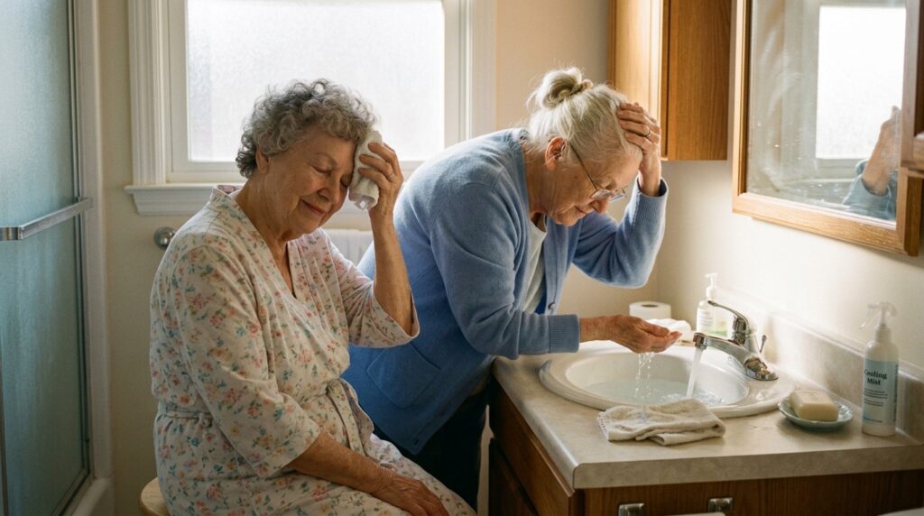 Proper-cleaning-to-soothe-scalp- with-cold-water