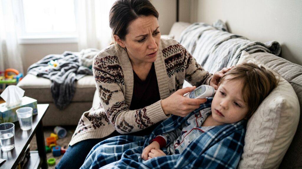 Patient-body-temperature- measurement-carer-concern
